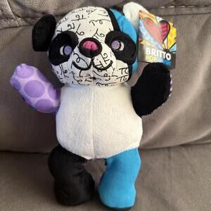 Britto Mini Pop Plush Jackson The Panda Approx 9" Mint With All Tags